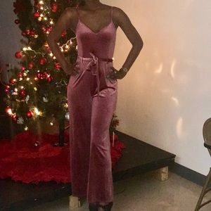Pink Velvet jumpsuit